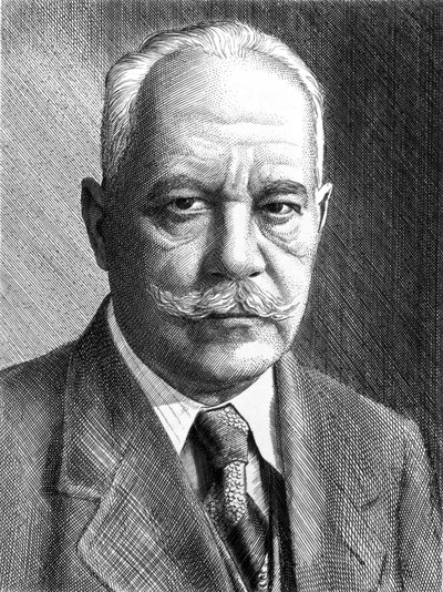 Arnold Sommerfeld, físico alemão, c 1910-1920 de Unbekannt