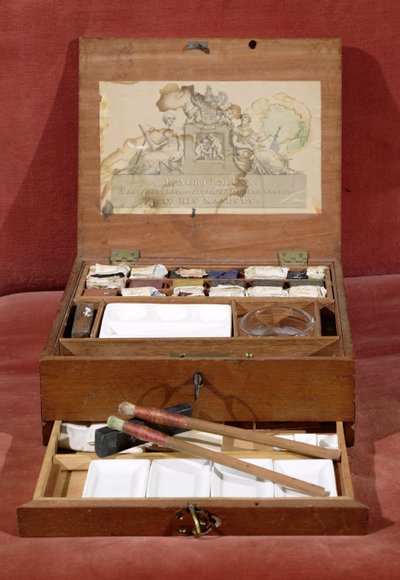Caixa de pintura em aquarela do artista feita por R.Ackermann, c.1820 (foto) de Unbekannt