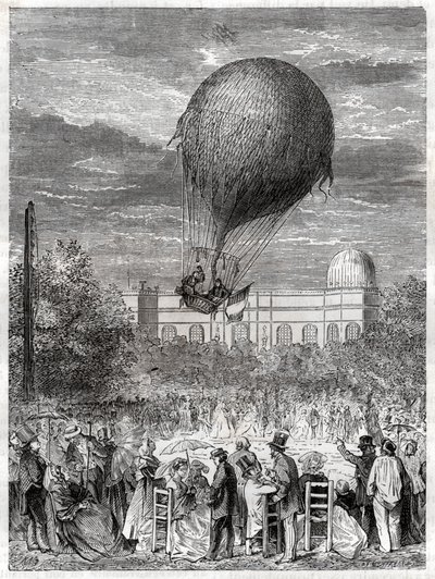 Ascensão em balão. Vôo de balão. de Nicolas Liez