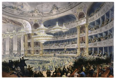 Bal em Paris, c.1870 (litografia) de Unbekannter Künstler