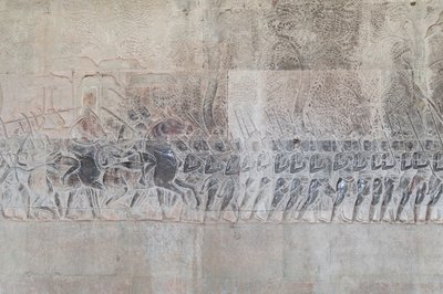 Relevos de base na galeria sul de Angkor wat, Camboja de Unbekannter Künstler