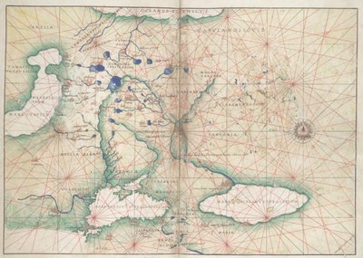 Battista Agnese, ATLAS PORTOLANO (Itália ca. 1550) 2 de Unbekannter Künstler