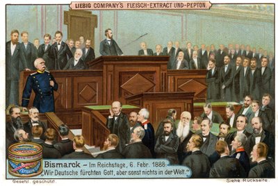 Bismarck no Reichstag de Unbekannter Künstler