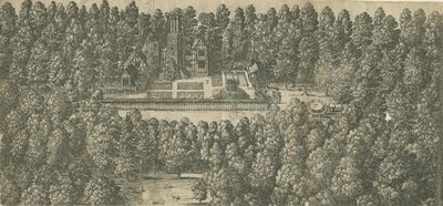 Casa de Boscobel: gravura, séc. XVII de Unbekannt