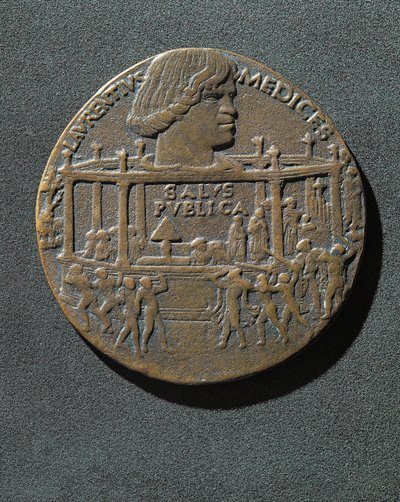 Medalha de Bronze em memória de Giuliano de Medici (Florença de Benjamin Baud