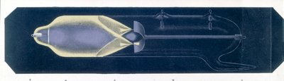 CROOKES - ILUSTRAÇÕES Fluorescência causada por raios catódicos em um ga Fluorescência causada por raios catódicos em um tubo de descarga de gás de Unbekannt