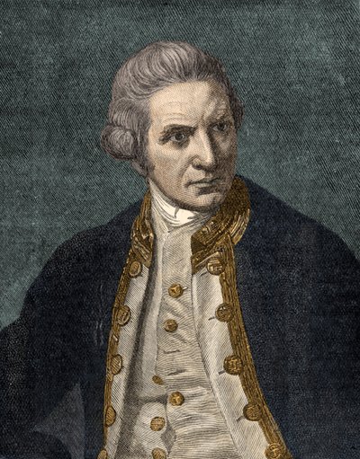 Capitão James Cook - retrato de Unbekannter Künstler
