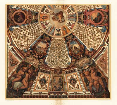Pintura de tecto na Galeria Uffizi, Florença de Unbekannter Künstler