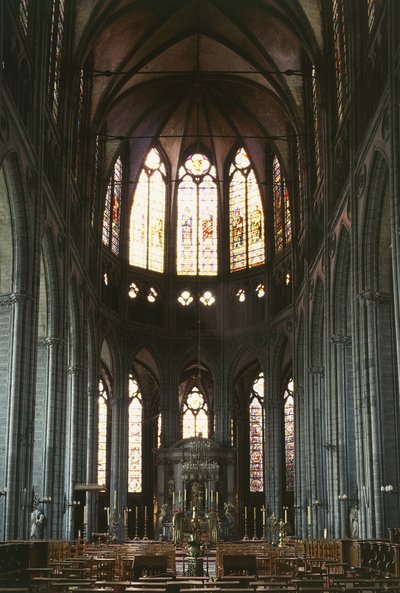 Nave central na Catedral de Nossa Senhora Tournai (foto) de Unbekannter Künstler