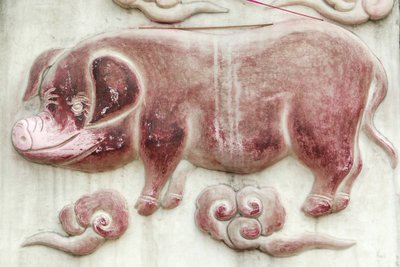 Signo astrológico chinês. Templo das nuvens brancas em Pequim, China. de Unbekannt