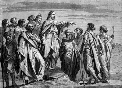 Cristo enviando os apóstolos - Bíblia de Unbekannter Künstler