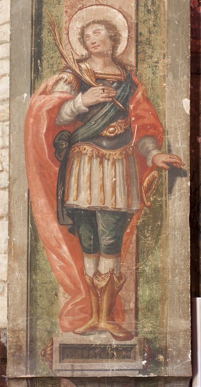 Igreja São Lourenço (Església Sant Llorenç). Interior. A abside. Detalhe. Pinturas murais. Barroco. de Unbekannt