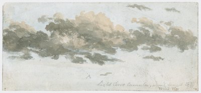 Cirrocumulus, estudo de nuvens, c 1803-1811 de Unbekannter Künstler