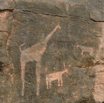 Grande plano de pinturas pré-históricas, Tenere Desert, Níger de Benjamin Baud
