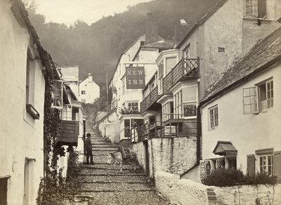 Clovelly, Torridge, Devon, Reino Unido (foto a p/b) de Unbekannter Künstler