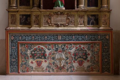 Igreja colegial. Interior. Corredor norte. Altar (San Jose). Antependium. Óleo sobre madeira. Século XVIII. de Unbekannt