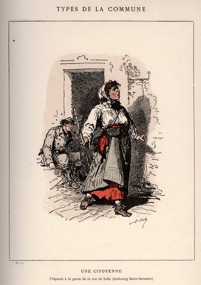Paris Commune: traje de uma CIDADANIA (17) em "Les Communeux de Unbekannt