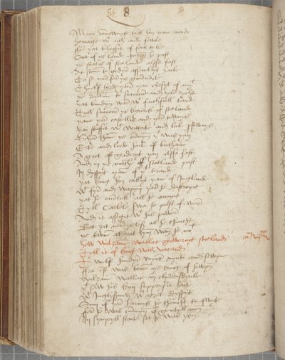 Cópia da Crónica Andrew de Wyntoun, Fol 319 verso, c.1550 (tinta sobre papel) de Unbekannt