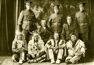 Canadianos das Primeiras Nações Cree durante a Primeira Guerra Mundial de Unbekannter Künstler