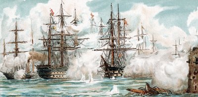 Guerra da Crimeia - Bombardeamento de Sebastopol de Unbekannter Künstler