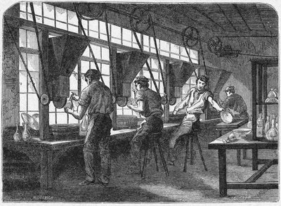 Corte de cristal, c.1880 (gravura) de Unbekannter Künstler