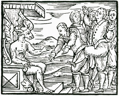 Representação de bruxaria. Século XVI (gravura) de Unbekannter Künstler