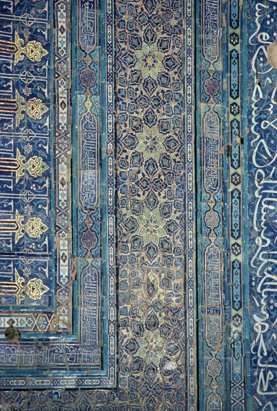 Detalhe da decoração das arcadas, Palácio de Ak-Sarai (Palácio Branco) final do século XIV (foto) de Unbekannt