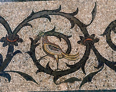 Detalhe do piso da primeira Basílica Cristã de Aquileia, Udine de Unbekannt