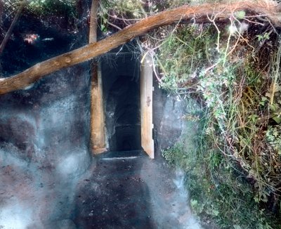 Gruta do cão perto de Nápoles - cães engasgam-se com dióxido de carbono e homem sobrevive de Unbekannter Künstler