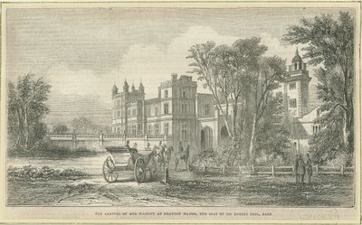 Drayton Bassett - "Drayton Manor": gravura em xilogravura, século XIX de Unbekannt