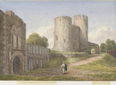 Dudley Castle - The Keep: pintura em aquarela, 8 de junho de 1843 de Unbekannt