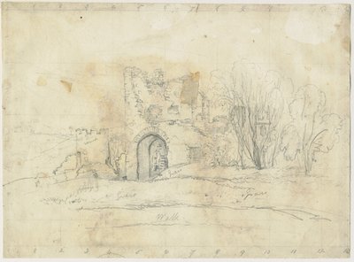 Dudley Castle - "The Warden" s Tower ": desenho a lápis, sd [ Séc. 19] de Unbekannt