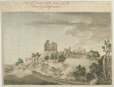 Castelo Dudley: pintura em aquarela, séc. XVIII de Unbekannt