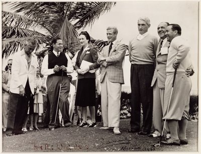 Edward, Duque de Windsor (1894-1972) e Wallis, Duquesa de Windsor (1896-1986) em um Torneio de Golfe em Nassau de Unbekannt