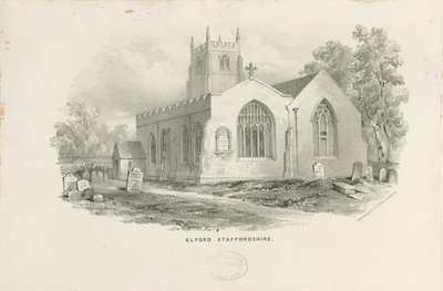 Igreja de Elford: litografia, séc. XIX de Unbekannt