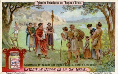 O Imperador Constantino IV e os colonos de Unbekannt