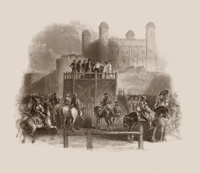 Execução de John Dudley em 1553 (gravura) de Unbekannter Künstler