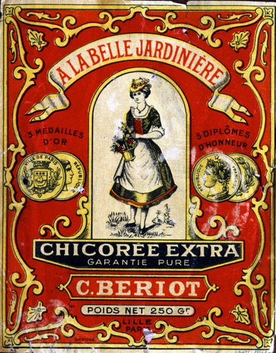 Chicória extra das lojas "La Belle Jardiniere", fim do século XIX (gravura) de Unbekannter Künstler
