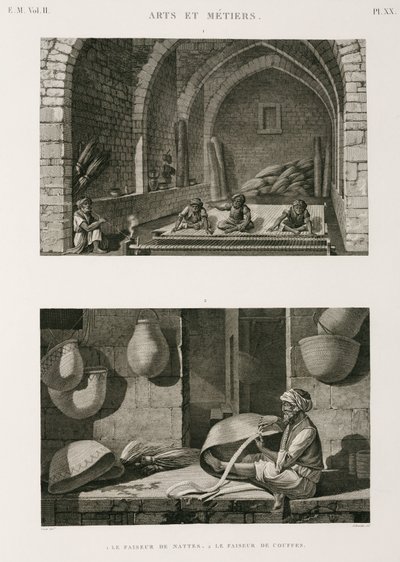 Fabricação, Outros fabricantes de tapetes e tecelões, Egito, c 1798 de Unbekannt