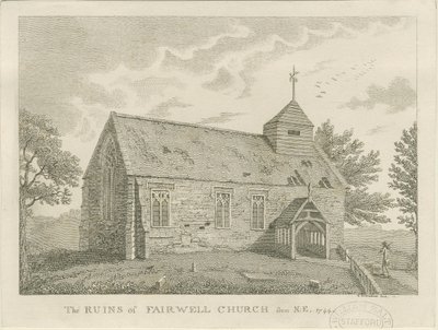 Igreja de despedida: gravura, 1744 de Unbekannt