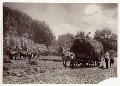 Cenas de Agricultura, Colheita e Armazenamento, Pré-1900 Haymaking, c 1890 de Unbekannt