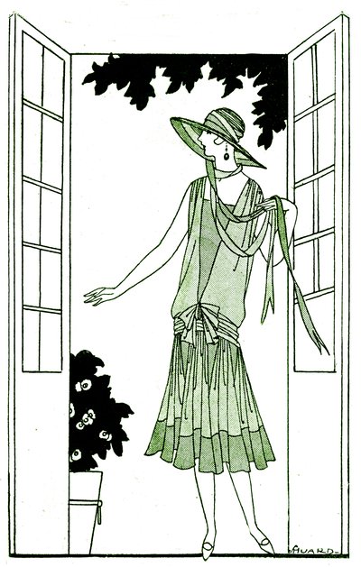 Moda: vestido em maio de 1925 de Unbekannter Künstler
