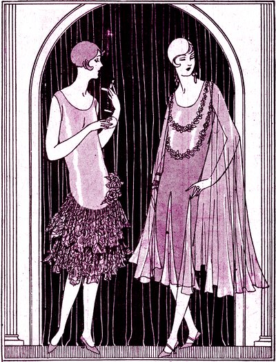 Moda: vestidos de noite em maio de 1925 de Unbekannter Künstler