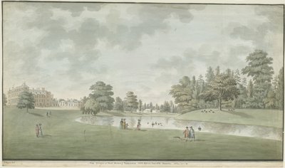 Fisherwick Hall: pintura em aquarela, 1786 de Unbekannt