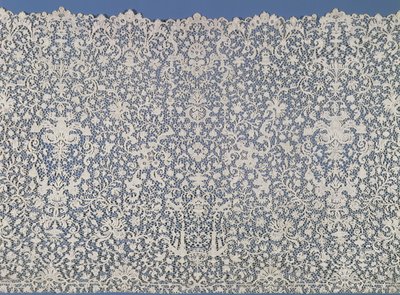 Folho de renda guipura, francês, c.1700 (linho, linha) de Unbekannt