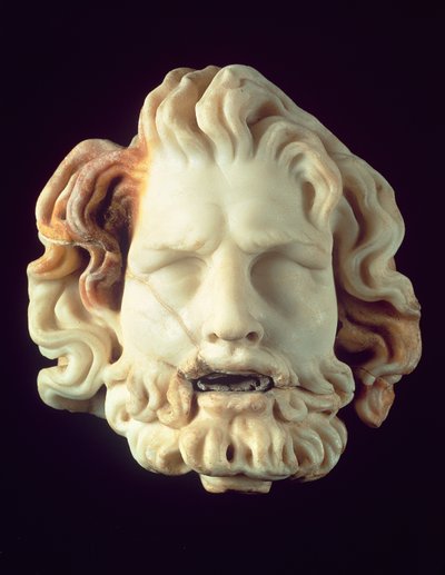 Fonte na forma da cabeça de Oceanus, Pompeii (mármore) de Unbekannt