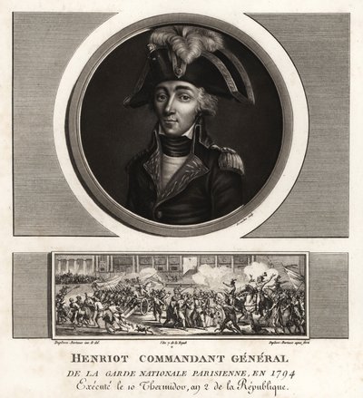 François Henriot, líder Jacobin, Comandante Geral da Guarda Nacional parisiense, executou 1794 de Unbekannt