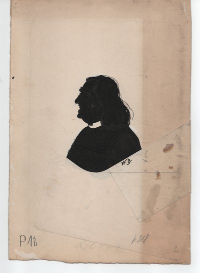 Franz Liszt (1811-1886) (c. 1850, silhueta) de Unbekannter Künstler