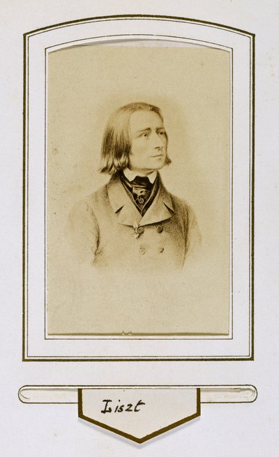 Franz Liszt quando jovem de Unbekannter Künstler