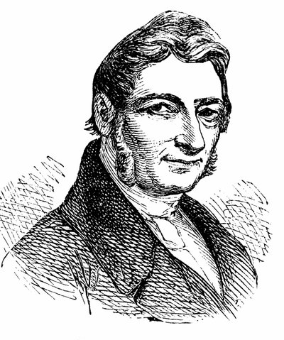 Franz Xaver Gabelsberger (1789-1849) inventor de um sistema de estenografia de Unbekannter Künstler